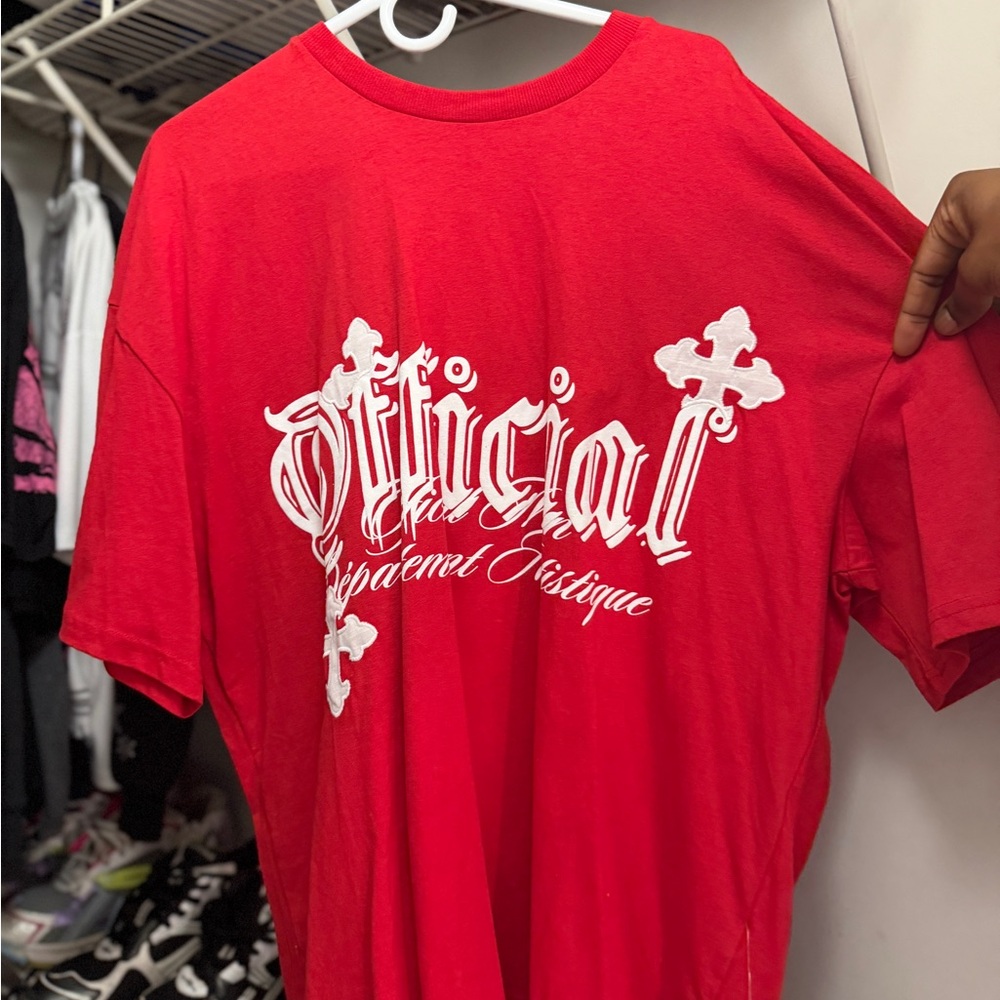 BRAND NEW Boohoo Mens Red Graphic Tee